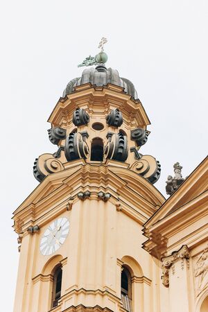 Germany, Munich - September 01, 2013. View to theatiner church in the old town of munich. famous landmark in munichのeditorial素材
