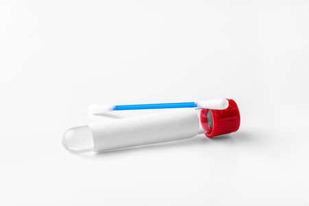 Bulb for nasal smear, detection of coronavirus in the laboratory. SARS, flu, and covid - 19 airborne...