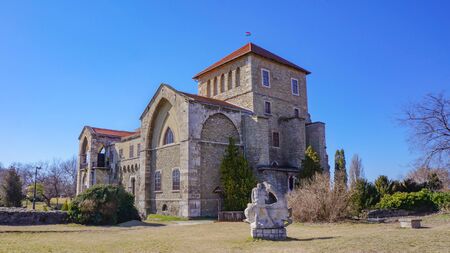 Castle in Tata, Hungary in a sunny summer dayのeditorial素材