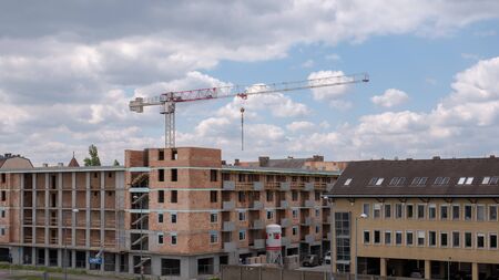 Gyor Hungary 05 07 2019 a building under construction in gyor hungary.のeditorial素材