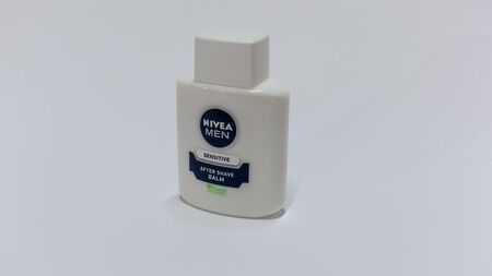 Nagybajcs, Hungary 09.18.2019 NIVEA Men after shave balm. NIVEA is a German personal care brand that specializes in body-care. It is owned by the Hamburg-based company Beiersdorf Global AGのeditorial素材