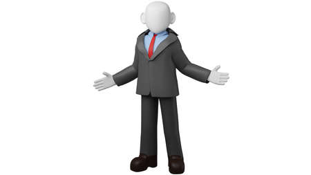 Bussiness welcome 3D people renderingの写真素材