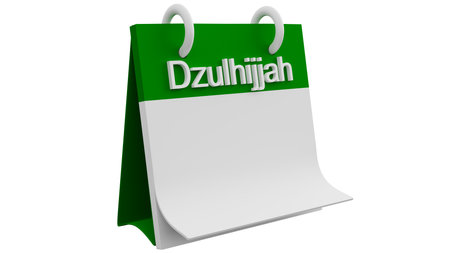 A 3d  Illustration of islamic calendar Dzulhijjah.の写真素材