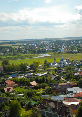 Russia. Suzdal. View of the city from aboveの写真素材