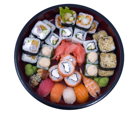 Photo of a rolled and sushiの写真素材