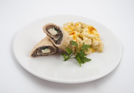 Photo of meat with a mushroomsの写真素材