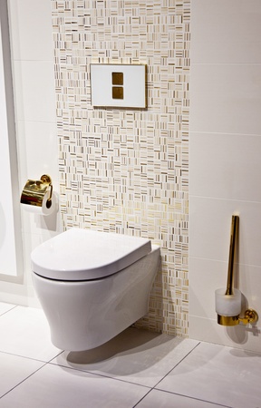 Photo toilet  in the bathroomの写真素材