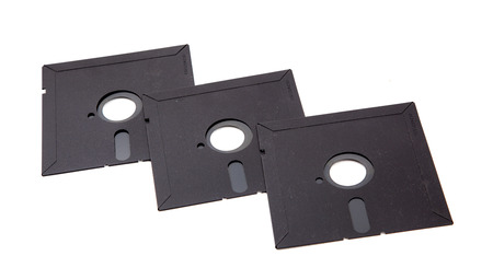 Photo of the old floppy on a white backgroundの写真素材