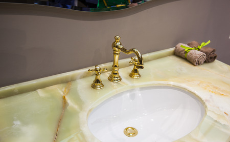 Photo washbasin in the bathroomの写真素材