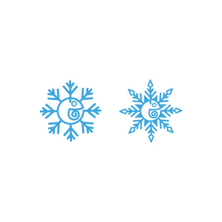 Snowflake icon Template vector illustration design snowflake vector iconの写真素材