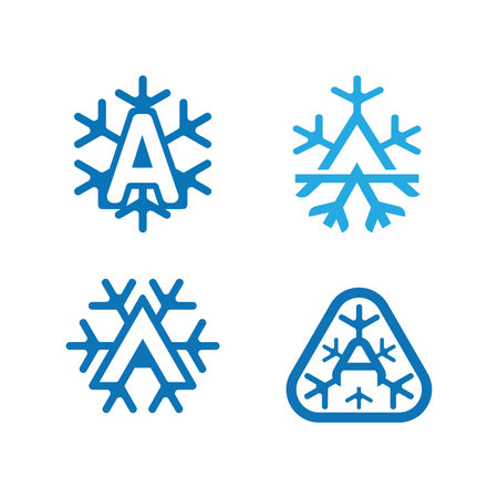 Snowflake icon set. Snowflake icon vector. Snowflake vector iconの写真素材