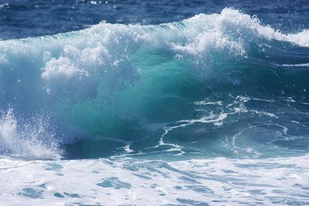 Cresting Ocean Waveの写真素材