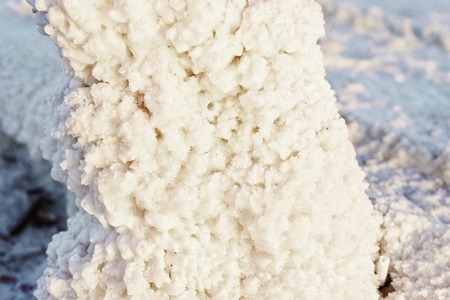 natural salt crystals formed after drying