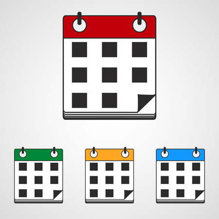 Calendar icons setのイラスト素材
