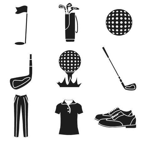 Set of golf club logos, labels and emblemsのイラスト素材