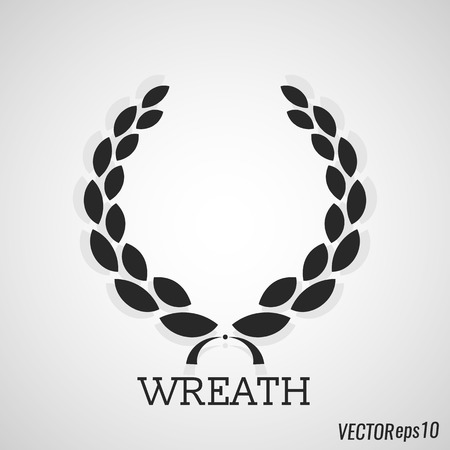 versions of a laurel wreath and sources that can be applied in the designのイラスト素材