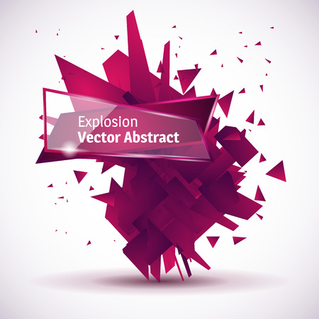 Abstract pink black explosion. Vector illustration.のイラスト素材