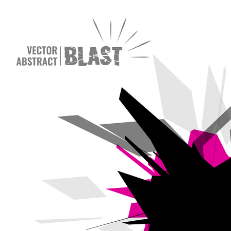 Vector illustration, abstract object, explosion substance matterのイラスト素材