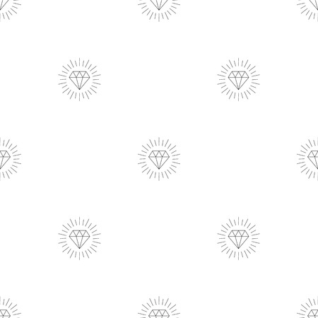 Diamonds Icons set, design element, symbol of the success of wealth and fame, seamless pattern of diamonds that can be propagated to an unlimited number of times.のイラスト素材