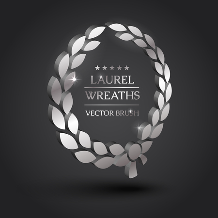 Gold, silver, bronze laurel wreath.のイラスト素材