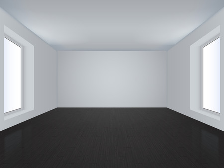 Illustration of plain white room interior.のイラスト素材