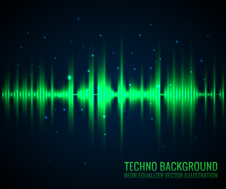 Vector sound waves Vector illustrationのイラスト素材