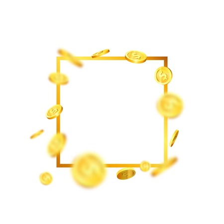 Dollar coins frameのイラスト素材