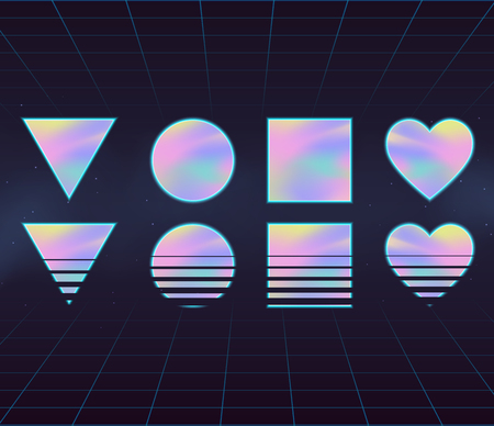 Holographic vector backgrounds.のイラスト素材