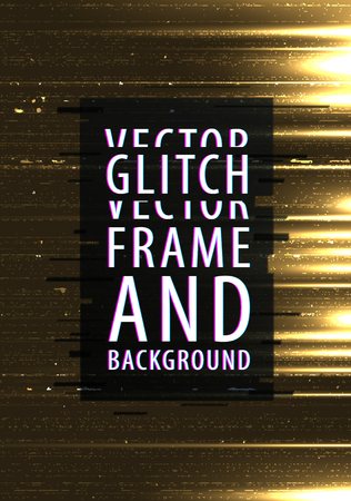 Vector background of new technology. Glitch effect, computer error, system crash. Black and white texture, a symbol of technology. Abstract pixel background. Television signal fail. Data decay.のイラスト素材