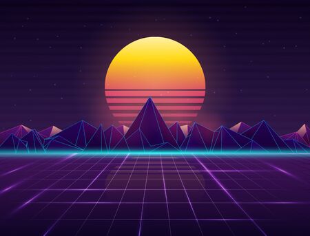 Background in style 80s.のイラスト素材