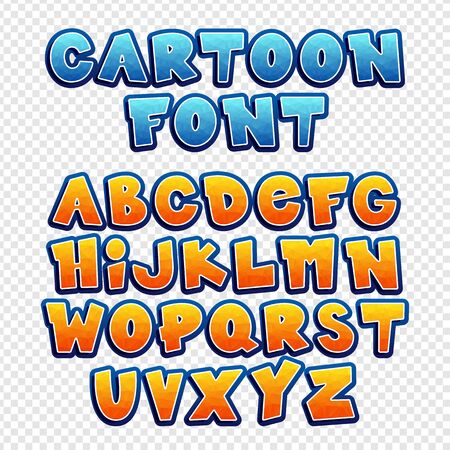 Cartoon vector font.のイラスト素材