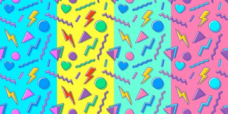 90s vector seamless pattern.