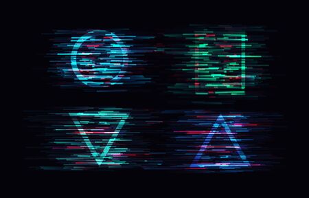 Glitch vector background.