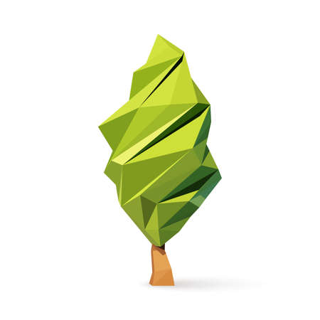 Green tree vector illustration.のイラスト素材