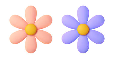 Vector set of 3d plants.