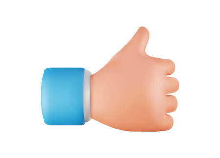 3d icons hand.のイラスト素材