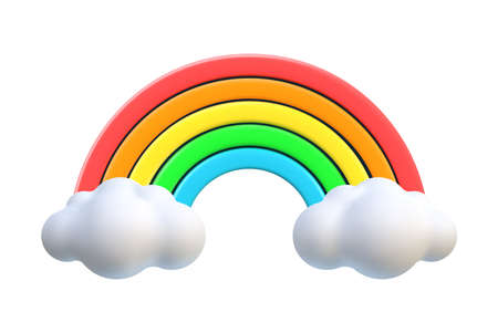 Vector 3d rainbow.のイラスト素材