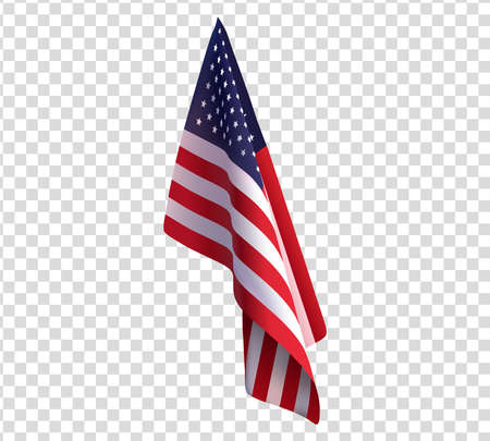 American flag on an empty background.のイラスト素材