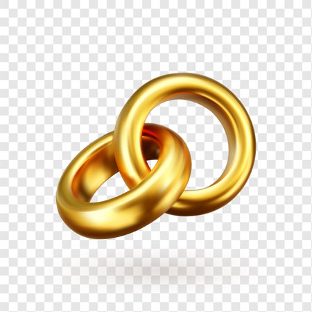 3d Golden vector rings.のイラスト素材
