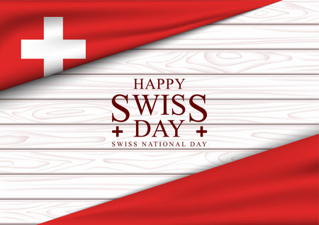 Swiss day vector background.のイラスト素材