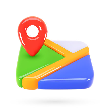 3d map icon.のイラスト素材