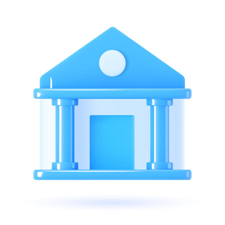 Bank 3d icon.のイラスト素材