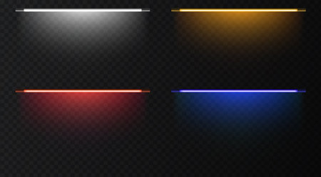 Neon lamp vector set.のイラスト素材