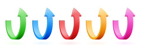 3d arrow iconのイラスト素材