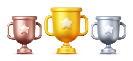 Vector golden cup icon.のイラスト素材
