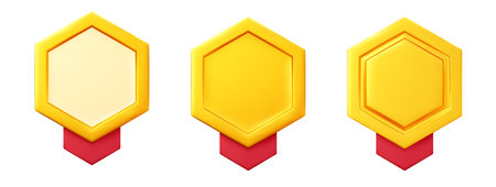 Gold medal 3d icon.のイラスト素材
