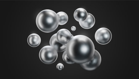 Vector 3d gold liquid blobs.のイラスト素材
