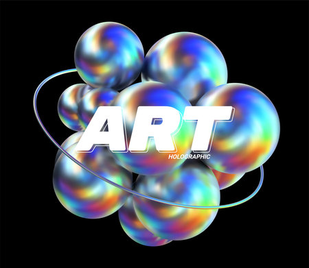 3d abstract liquid blobs.のイラスト素材