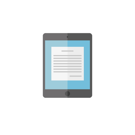 Flat tablet PC on a white background. Vector isolated.のイラスト素材