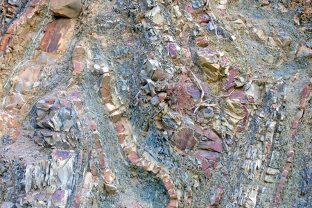 Different crystals, granite and rock wall backgroundの写真素材